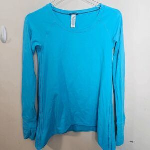 Ivivva Fly Tech Long Sleeve Shirt #31975 Girls's Blue Size 14